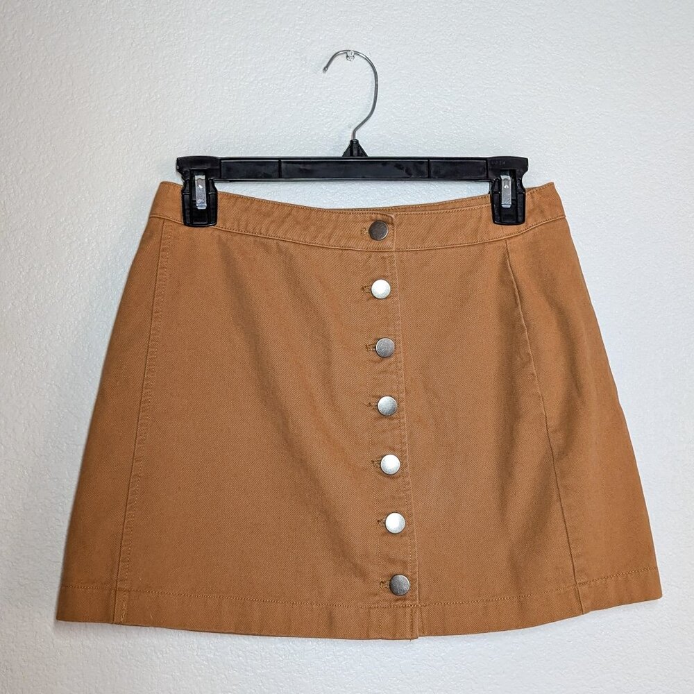 Forever 21 Golden Brown Cotton Skirt | Size M